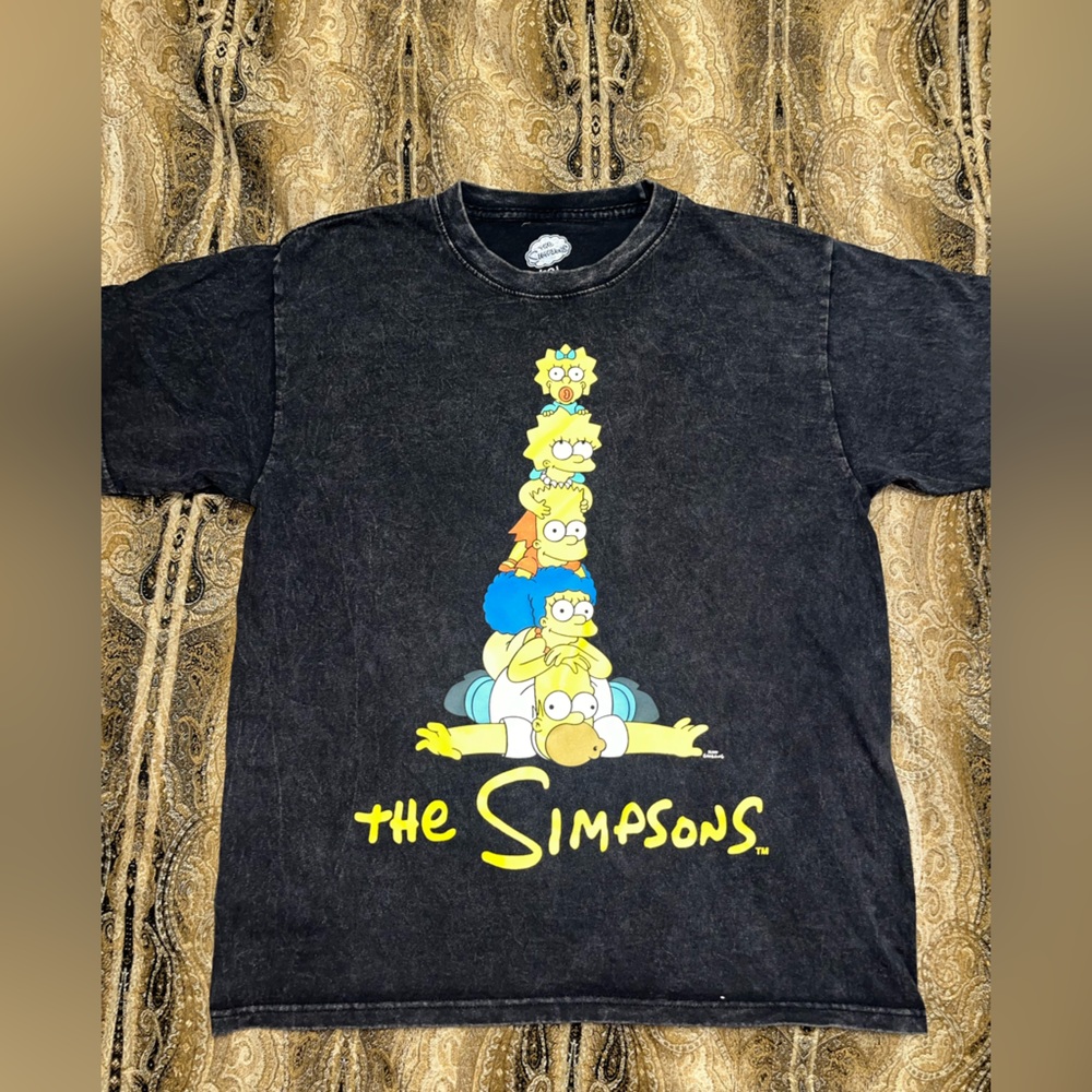 The Simpsons Black Graphic Kids T-Shirt Size Medium